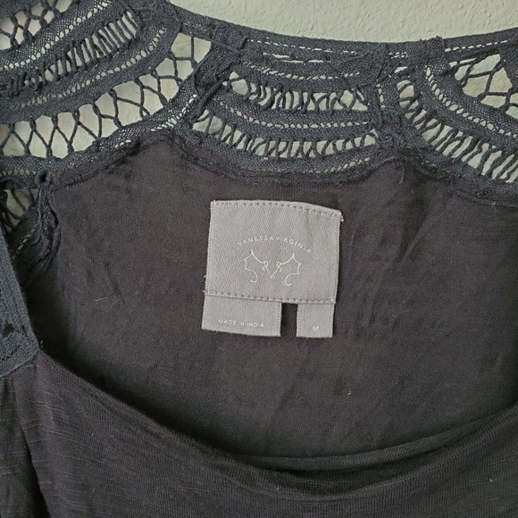 Anthropologie Crochet Sleeve Top - Picture 5 of 6